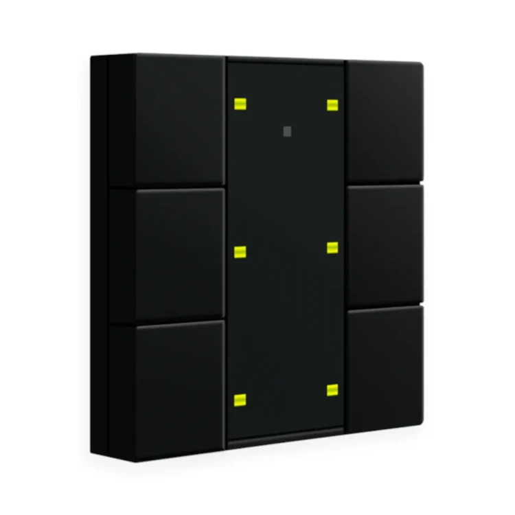 RF-TA55A606.01 KNX RF+ przycisk Plus 55 6-krotny, z wbudowanym aktorem, czarny mat