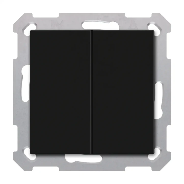 RF-TAL55B206.01S KNX RF+ przycisk Light 55 Basic 2-krotny, TS, neutralny, czarny mat, z funkcją Secure