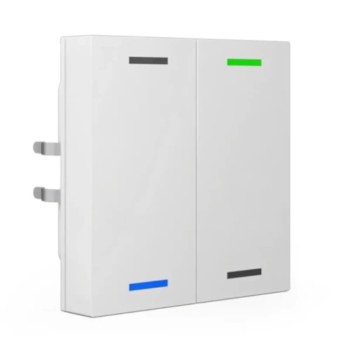 RF-TAL55T202.01S KNX RF+ przycisk Light 55 2-krotny, RGBW, TS, neutralny, biały (Pure White) połysk, z funkcją Secure