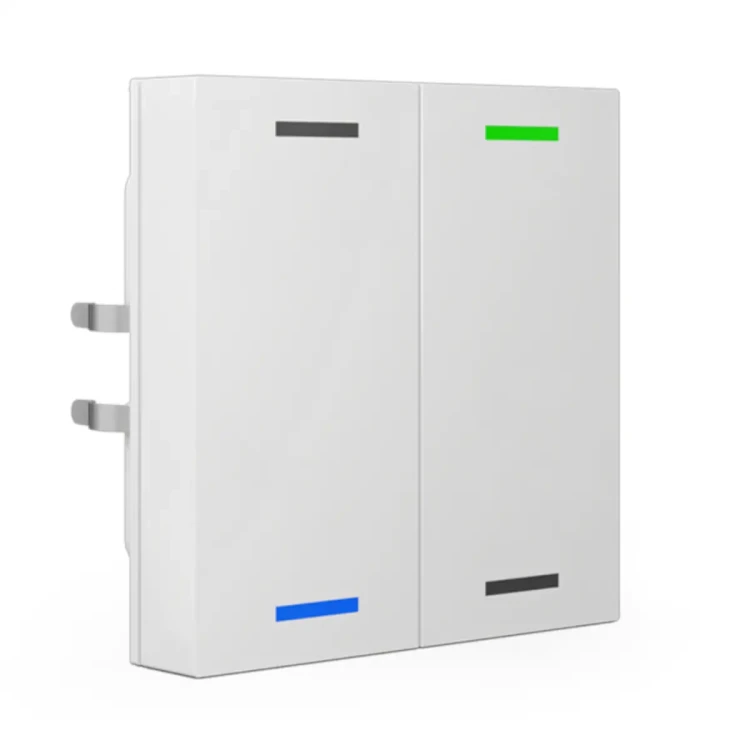 RF-TAL55T202.01S KNX RF+ przycisk Light 55 2-krotny, RGBW, TS, neutralny, biały (Pure White) połysk, z funkcją Secure