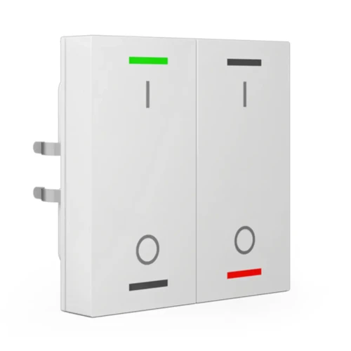 RF-TAL55T202.B1S KNX RF+ przycisk Light 55 2-krotny, RGBW, TS, przełącznik, biały (Pure White) połysk, z funkcją Secure