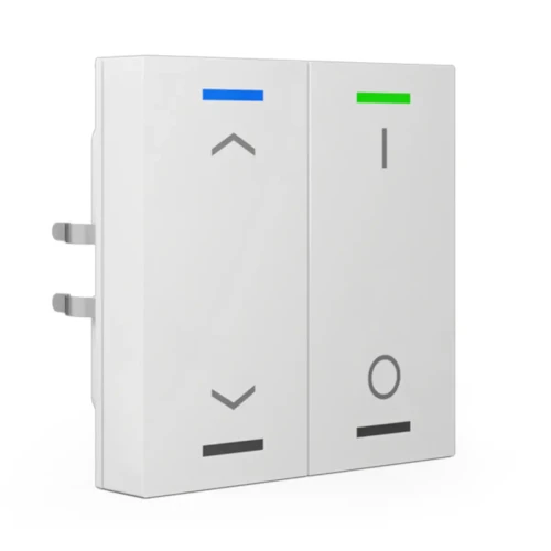 RF-TAL55T202.C1S KNX RF+ przycisk Light 55 2-krotny, RGBW, TS, żaluzje i przełącznik, biały (Pure White) połysk, z funkcją Secure