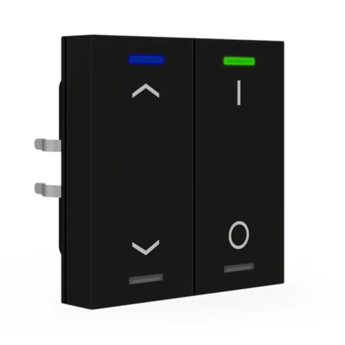 RF-TAL55T206.C1S KNX RF+ przycisk Light 55 2-krotny, RGBW, TS, żaluzje i przełącznik, czarny mat, z funkcją Secure