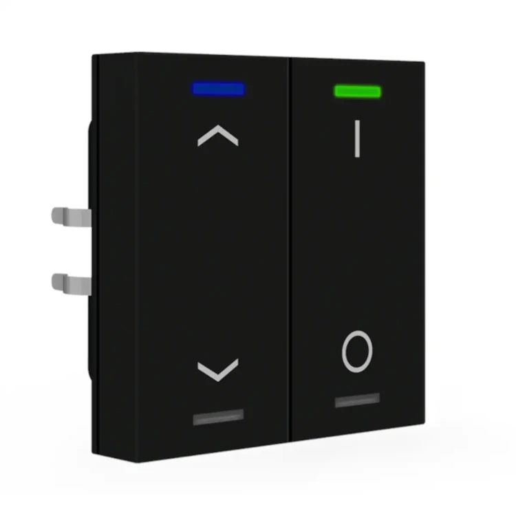 RF-TAL55T206.C1S KNX RF+ przycisk Light 55 2-krotny, RGBW, TS, żaluzje i przełącznik, czarny mat, z funkcją Secure