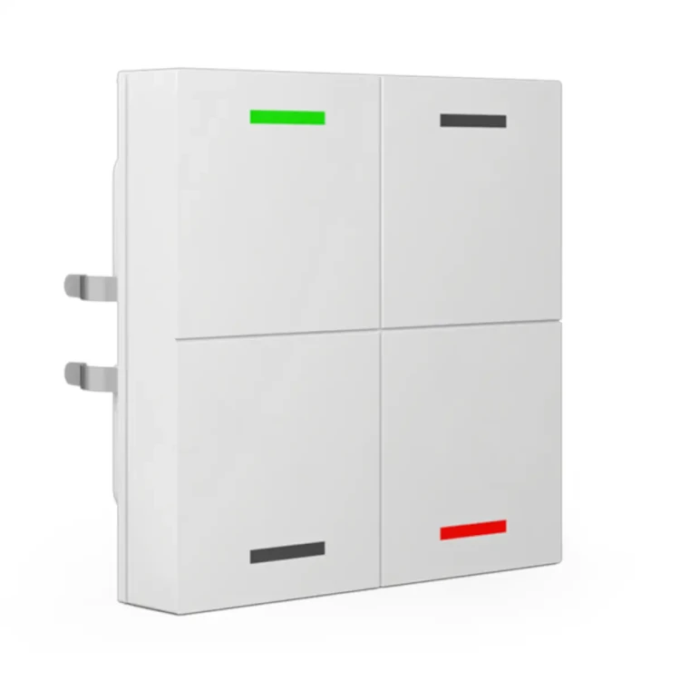 RF-TAL55T402.01S KNX RF+ przycisk Light 55 4-krotny, RGBW, TS, neutralny, biały (Pure White) połysk, z funkcją Secure