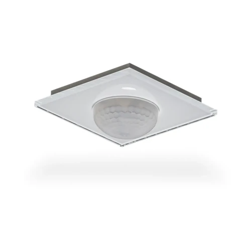 SCN-G360K3.03 KNX szklany czujnik obecności 360°, z regulacją stałego poziomu oświetlenia oraz czujnikiem temperatury, biały