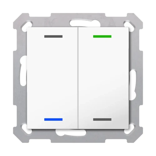 TAL-5502002.02S KNX przycisk Light 55 2-krotny, RGBW, neutralny, biały (Pure White) połysk, z funkcją Secure