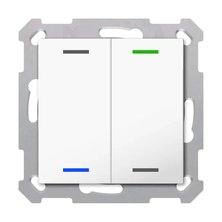 TAL-5502002.02S KNX przycisk Light 55 2-krotny, RGBW, neutralny, biały (Pure White) połysk, z funkcją Secure