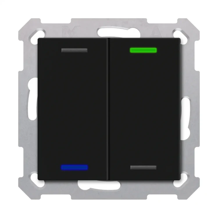 TAL-5502006.02S KNX przycisk Light 55 2-krotny, RGBW, neutralny, czarny mat, z funkcją Secure