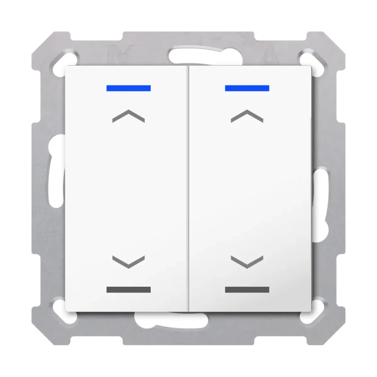 TAL-5502A02.02S KNX przycisk Light 55 2-krotny, RGBW, żaluzje, biały (Pure White) połysk, z funkcją Secure