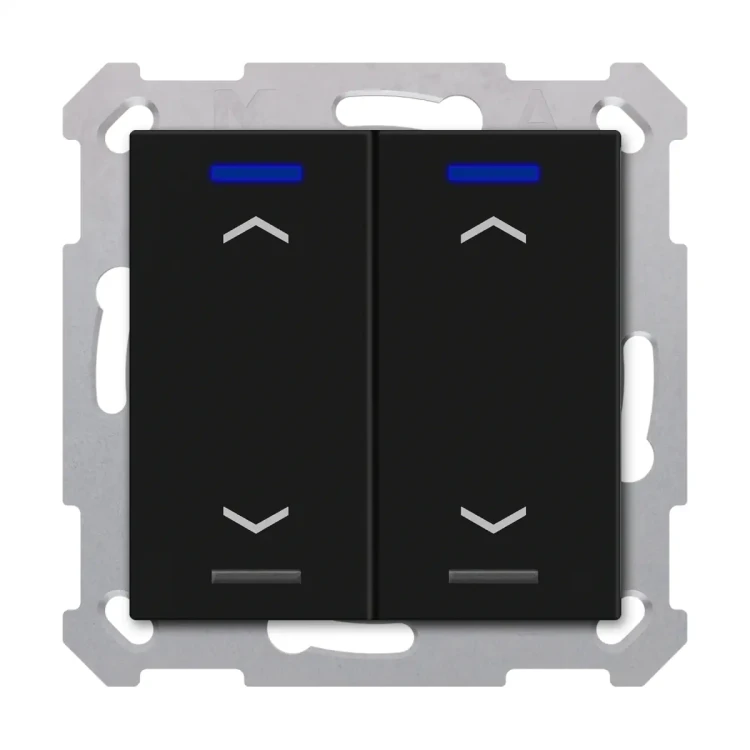 TAL-5502A06.02S KNX przycisk Light 55 2-krotny, RGBW, żaluzje, czarny mat, z funkcją Secure