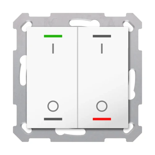 TAL-5502B02.02S KNX przycisk Light 55 2-krotny, RGBW, przełącznik, biały (Pure White) połysk, z funkcją Secure