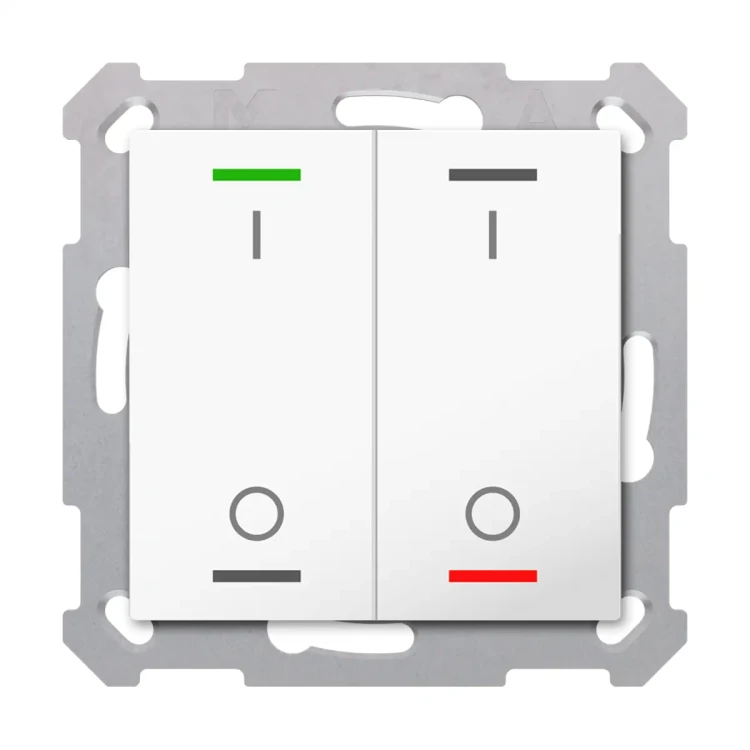 TAL-5502B02.02S KNX przycisk Light 55 2-krotny, RGBW, przełącznik, biały (Pure White) połysk, z funkcją Secure