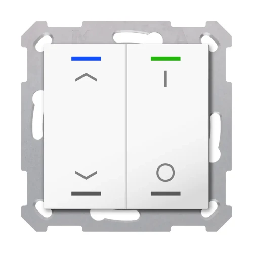 TAL-5502C02.02S KNX przycisk Light 55 2-krotny, RGBW, żaluzje i przełącznik, biały (Pure White) połysk, z funkcją Secure