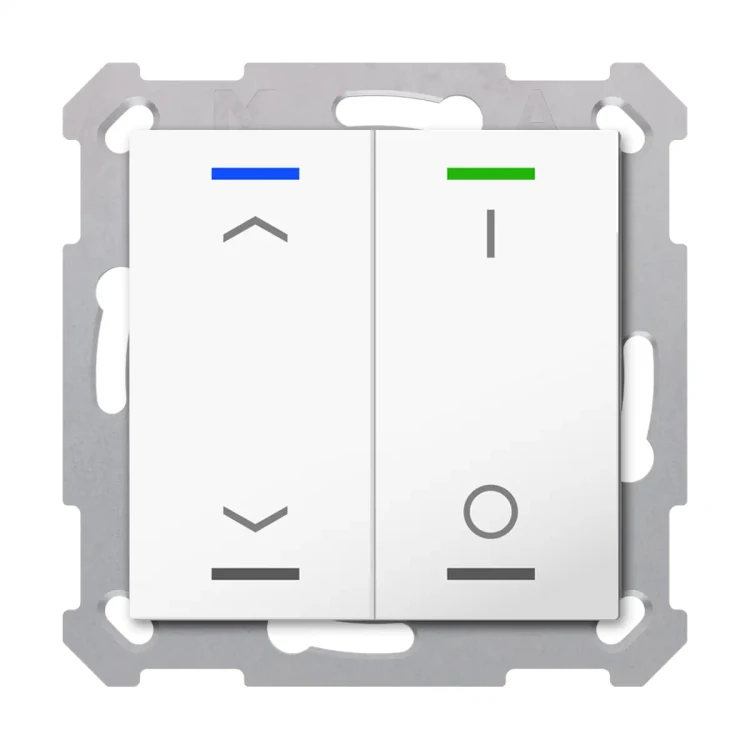 TAL-5502C02.02S KNX przycisk Light 55 2-krotny, RGBW, żaluzje i przełącznik, biały (Pure White) połysk, z funkcją Secure