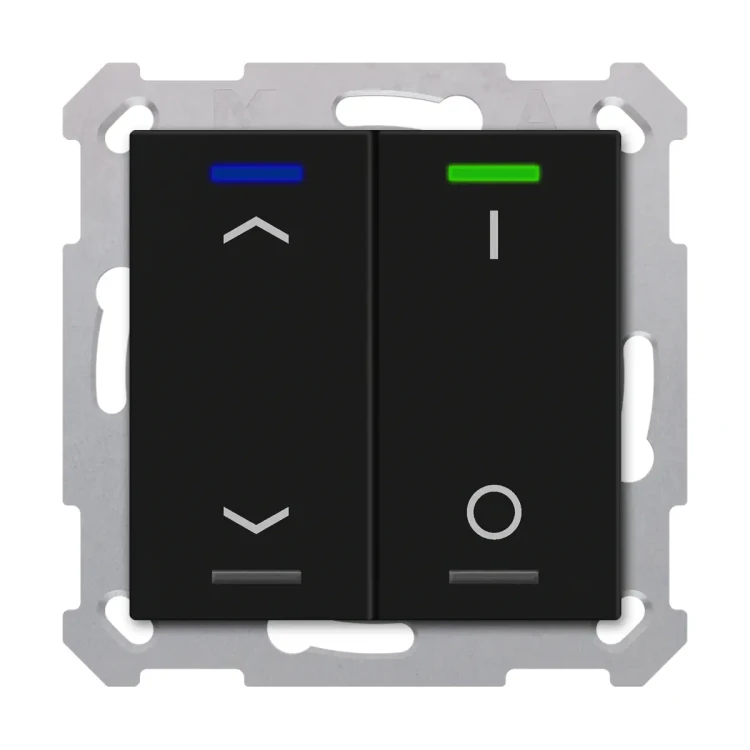 TAL-5502C06.02S KNX przycisk Light 55 2-krotny, RGBW, żaluzje i przełącznik, czarny mat, z funkcją Secure