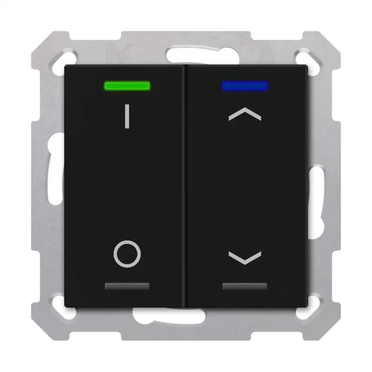 TAL-5502D06.02S KNX przycisk Light 55 2-krotny, RGBW, przełącznik i żaluzje, czarny mat, z funkcją Secure