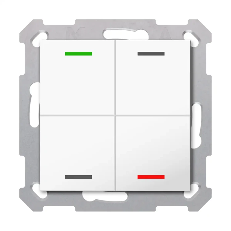 TAL-5504002.02S KNX przycisk Light 55 4-krotny, RGBW, neutralny, biały (Pure White) połysk, z funkcją Secure
