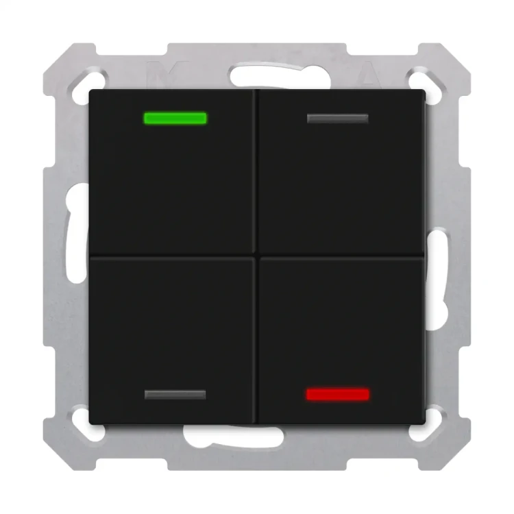 TAL-5504006.02S KNX przycisk Light 55 4-krotny, RGBW, neutralny, czarny mat, z funkcją Secure