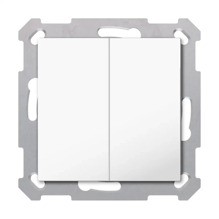TAL-55B2002.02S KNX przycisk Light 55 Basic 2-krotny, neutralny, biały (Pure White) połysk, z funkcją Secure