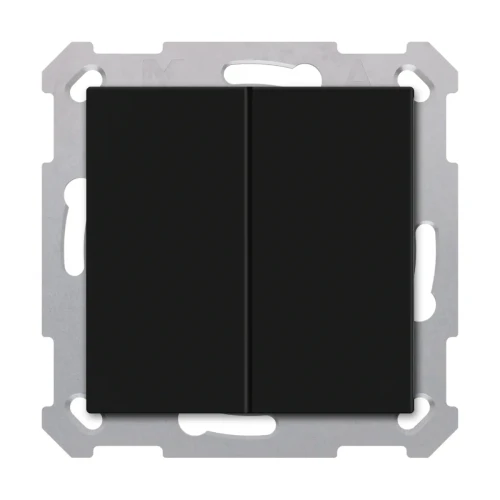 TAL-55B2006.02S KNX przycisk Light 55 Basic 2-krotny, neutralny, czarny mat, z funkcją Secure