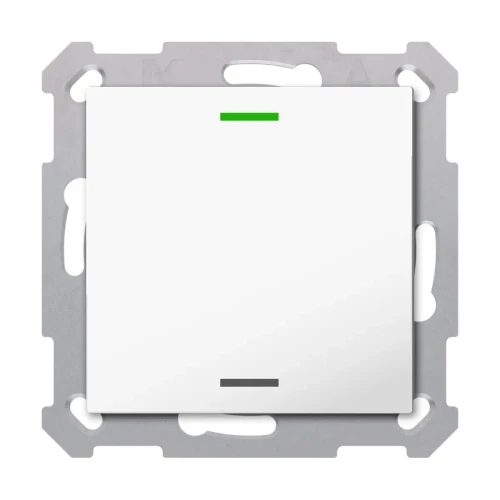 TAL-55T1002.02S KNX przycisk Light 55 1-krotny, RGBW, neutralny, z czujnikiem temperatury, biały (Pure White) połysk, z funkcją Secure