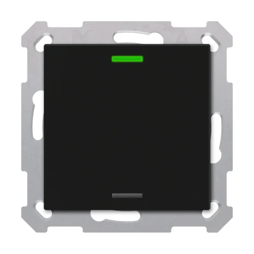 TAL-55T1006.02S KNX przycisk Light 55 1-krotny, RGBW, neutralny, z czujnikiem temperatury, czarny mat, z funkcją Secure