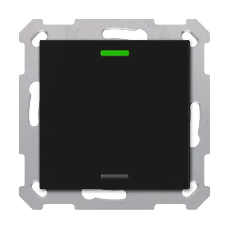 TAL-55T1006.02S KNX przycisk Light 55 1-krotny, RGBW, neutralny, z czujnikiem temperatury, czarny mat, z funkcją Secure