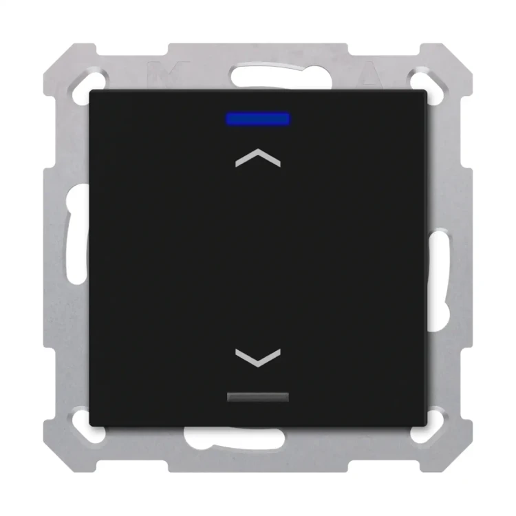 TAL-55T1A06.02S KNX przycisk Light 55 1-krotny, RGBW, żaluzje, z czujnikiem temperatury, czarny mat, z funkcją Secure