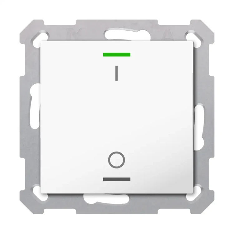 TAL-55T1B02.02S KNX przycisk Light 55 1-krotny, RGBW, przełącznik, z czujnikiem temperatury, biały (Pure White) połysk, z funkcją Secure