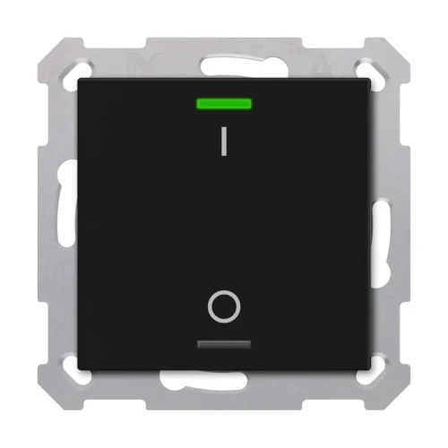 TAL-55T1B06.02S KNX przycisk Light 55 1-krotny, RGBW, przełącznik, z czujnikiem temperatury, czarny mat, z funkcją Secure