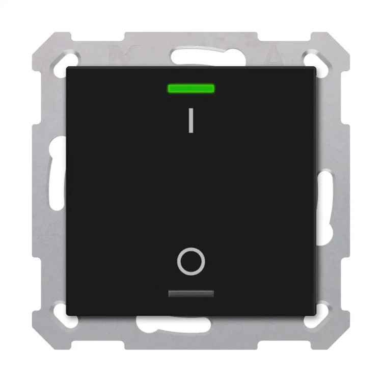 TAL-55T1B06.02S KNX przycisk Light 55 1-krotny, RGBW, przełącznik, z czujnikiem temperatury, czarny mat, z funkcją Secure