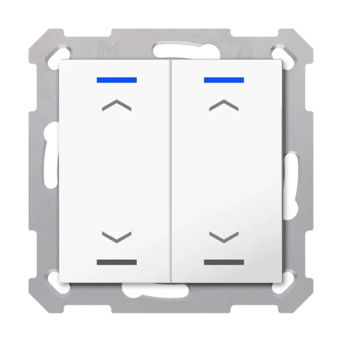TAL-55T2A02.02S KNX przycisk Light 55 2-krotny, RGBW, żaluzje, z czujnikiem temperatury, biały (Pure White) połysk, z funkcją Secure