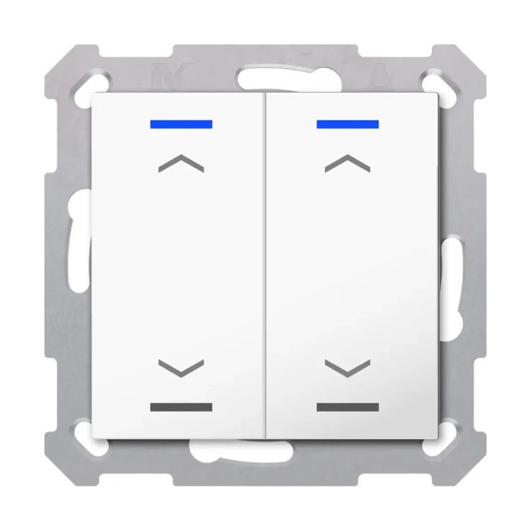 TAL-55T2A02.02S KNX przycisk Light 55 2-krotny, RGBW, żaluzje, z czujnikiem temperatury, biały (Pure White) połysk, z funkcją Secure