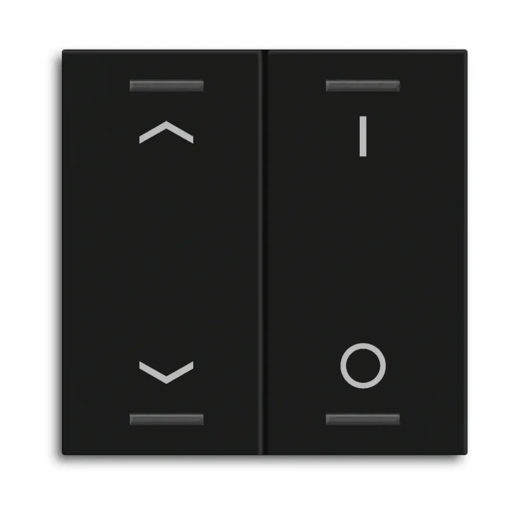 TAL-55W2C06.02 MDT klawisz do KNX przycisku Light 55 2-krotnego, czarny mat, żaluzje i przełącznik