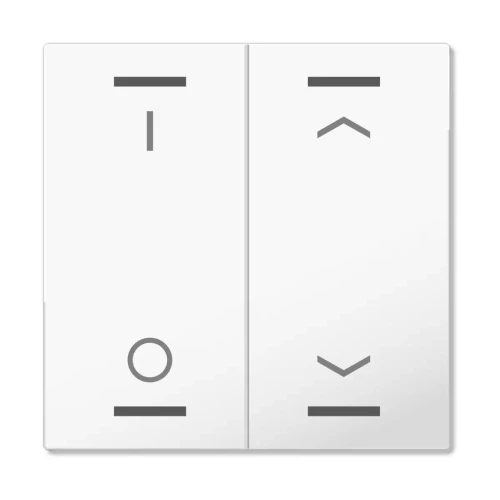 TAL-55W2D02.02 MDT klawisz do KNX przycisku Light 55 2-krotnego, biały (Pure White) połysk, przełącznik i żaluzje