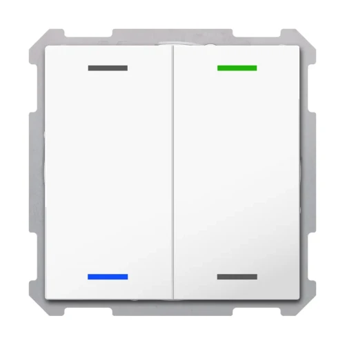 TAL-6302004.02S KNX przycisk Light 63 2-krotny, RGBW, neutralny, biały studyjny (studio white) połysk, z funkcją Secure