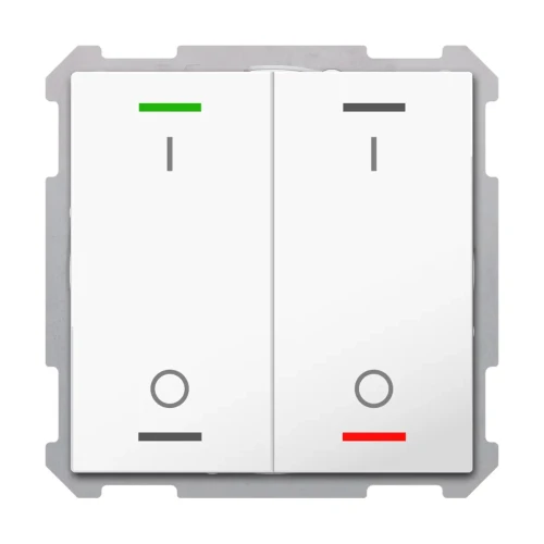 TAL-6302B04.02S KNX przycisk Light 63 2-krotny, RGBW, przełącznik, biały studyjny (studio white) połysk, z funkcją Secure