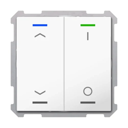 TAL-6302C04.02S KNX przycisk Light 63 2-krotny, RGBW, żaluzje i przełącznik, biały studyjny (studio white) połysk, z funkcją Secure