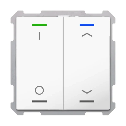 TAL-6302D04.02S KNX przycisk Light 63 2-krotny, RGBW, przełącznik i żaluzje, biały studyjny (studio white) połysk, z funkcją Secure