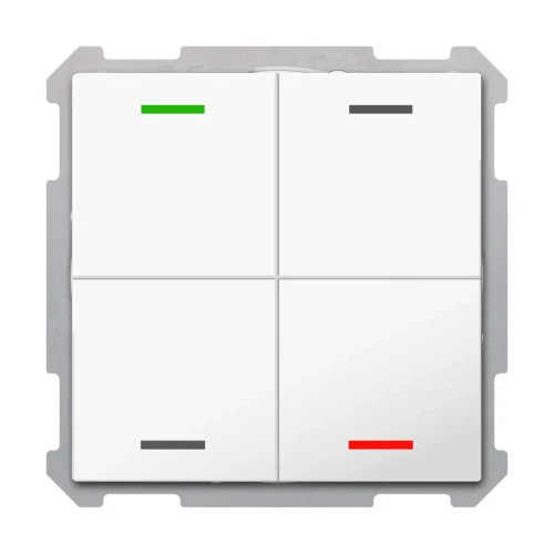TAL-6304004.02S KNX przycisk Light 63 4-krotny, RGBW, neutralny, biały studyjny (studio white) połysk, z funkcją Secure