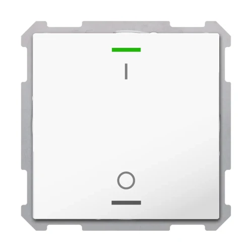 TAL-63T1B04.02S KNX przycisk Light 63 1-krotny, RGBW, przełącznik, z czujnikiem temperatury, biały studyjny (studio white) połysk, z funkcją Secure