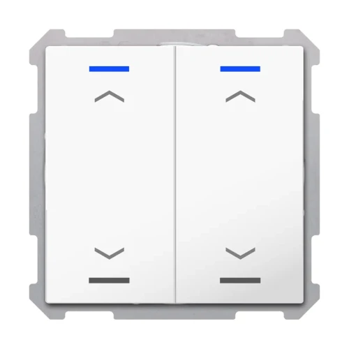 TAL-63T2A04.02S KNX przycisk Light 63 2-krotny, RGBW, żaluzje, z czujnikiem temperatury, biały studyjny (studio white) połysk, z funkcją Secure