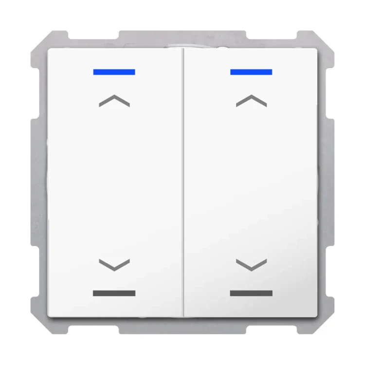 TAL-63T2A04.02S KNX przycisk Light 63 2-krotny, RGBW, żaluzje, z czujnikiem temperatury, biały studyjny (studio white) połysk, z funkcją Secure
