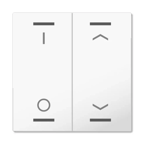 BE-TAL55W202.D1 MDT klawisz do KNX przycisku Light 55 2-krotnego, biały (Pure White) połysk, przełącznik i żaluzje