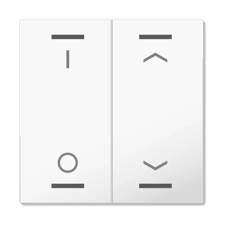 BE-TAL55W202.D1 MDT klawisz do KNX przycisku Light 55 2-krotnego, biały (Pure White) połysk, przełącznik i żaluzje