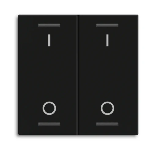 BE-TAL55W206.B1 MDT klawisz do KNX przycisku Light 55 2-krotnego, czarny mat, przełącznik