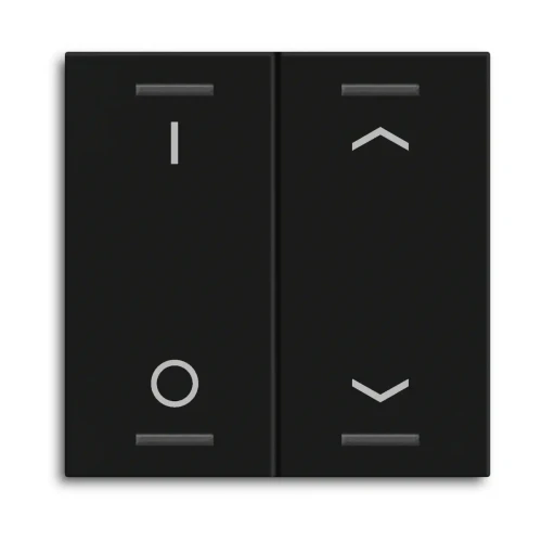 BE-TAL55W206.D1 MDT klawisz do KNX przycisku Light 55 2-krotnego, czarny mat, przełącznik i żaluzje