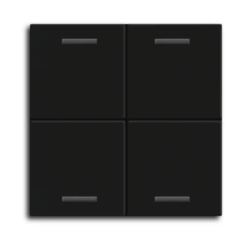 BE-TAL55W406.01 MDT klawisz do KNX przycisku Light 55 4-krotnego, czarny mat, neutralny