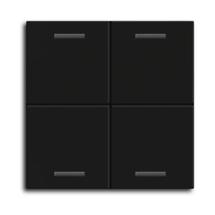 BE-TAL55W406.01 MDT klawisz do KNX przycisku Light 55 4-krotnego, czarny mat, neutralny